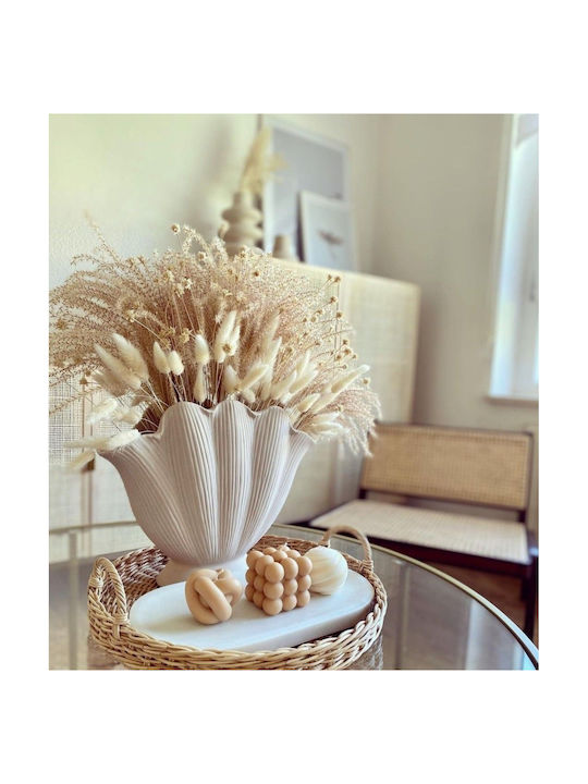 Koart Decorative Vase Beige 24.5x12x31cm