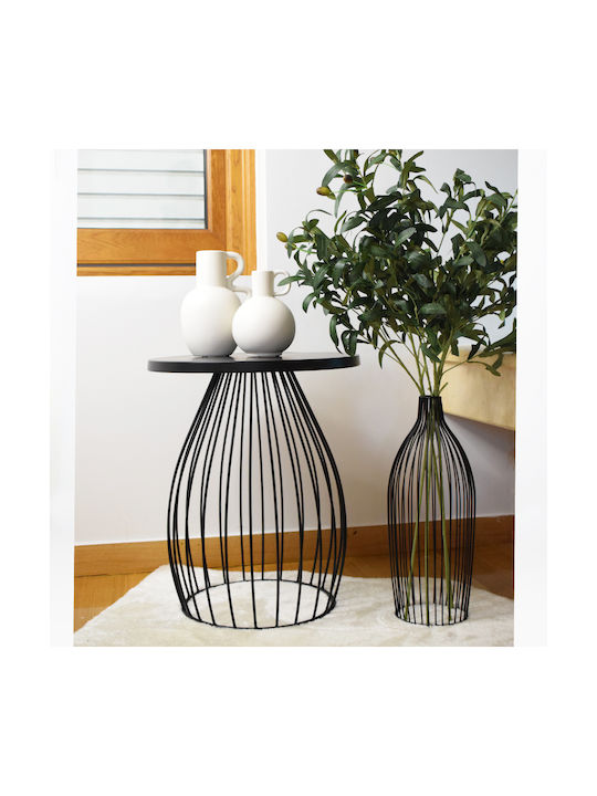 Koart Διακοσμητικό Βάζο Μεταλλικό Μαύρο Φ18xΥ40cm