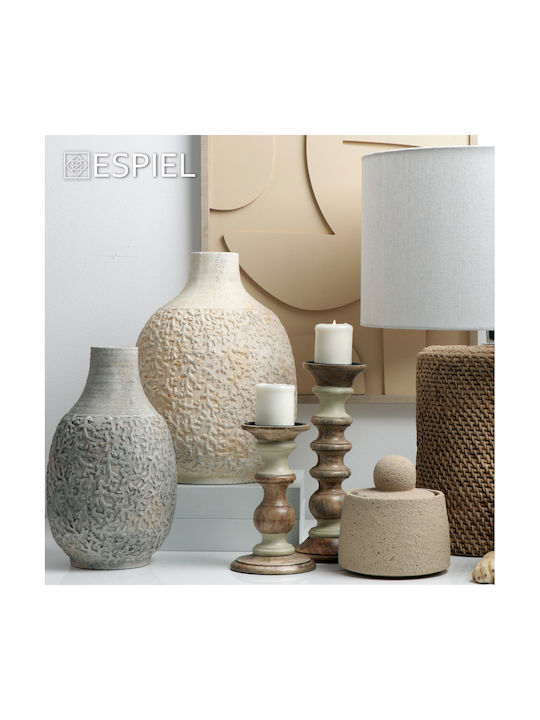 Espiel Decorative Vase Gray 18.5x18.5x31.5cm