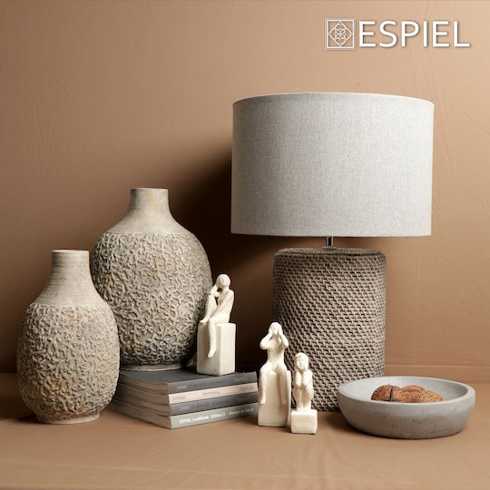 Espiel Vază Decorativă Ceramică Bej 18.5x18.5x31.5cm 1buc