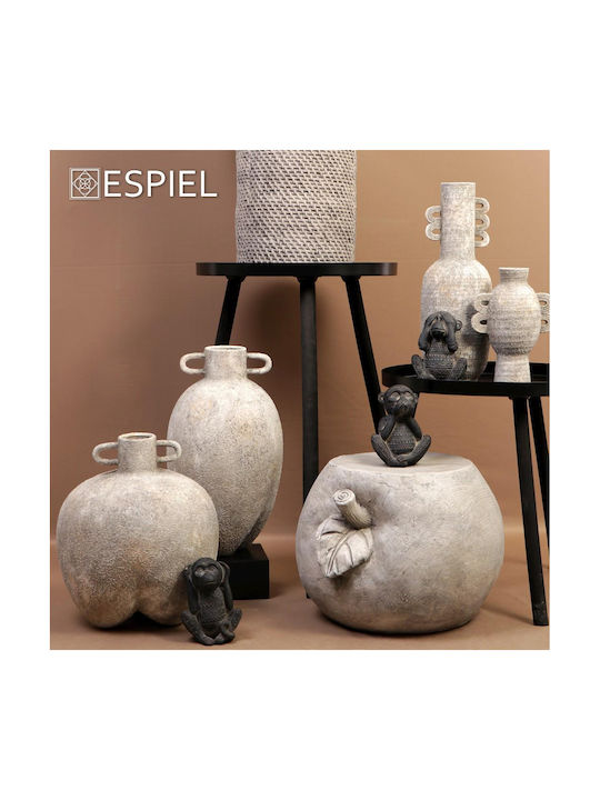 Espiel Decorative Vase Gray 13.2x13.2x36.5cm