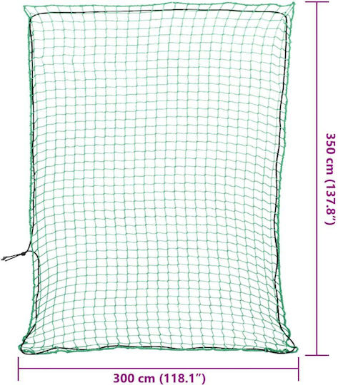 vidaXL Δίχτυ Φορτίου Οχημάτων 350x300cm Πράσινο