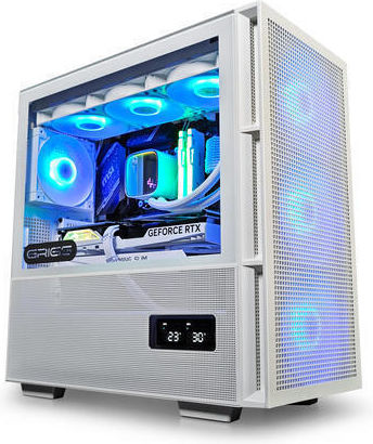 Sirius G:RIGS SIRIUS Ultra Гейминг Настолен компютър (i5-14600KF/32GB DDR4/2TB SSD/GeForce RTX 4070/Без операционна система)