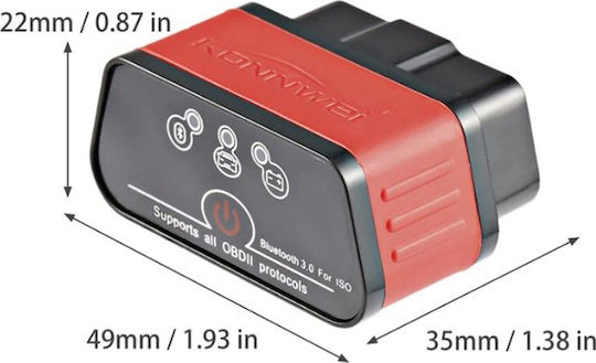 Διαγνωστικό Αυτοκινήτου ELM 327 OBD 2 με Bluetooth Συμβατό με Android