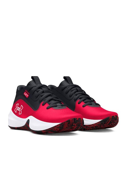GS Lockdown 7 Kids Sports Shoes Basketball with Laces Red