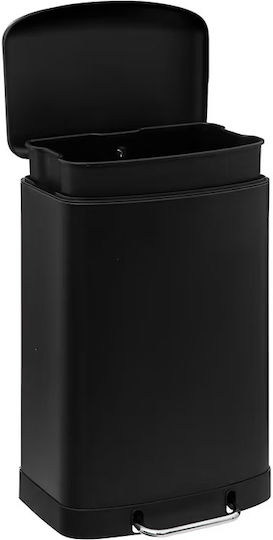 5Five 5Five Mülleimer Metallisch mit Pedal Schwarz 20lt