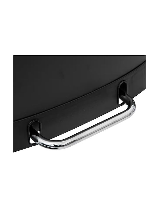 5Five Waste Bin Waste Metallic with Pedal Black 20lt 1pcs