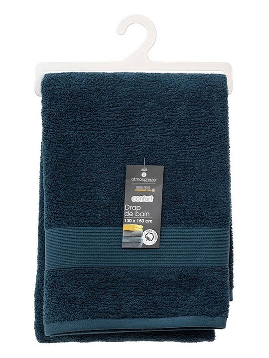 Atmosphera Πετσέτα Σώματος 100x150εκ. Aegean Blue Βάρους 450gr/m²