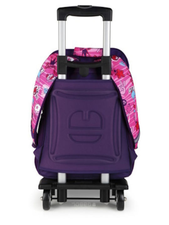 Gabol Sticker Schulranzen Rucksack Für Junior High-High School Rosa 23lt