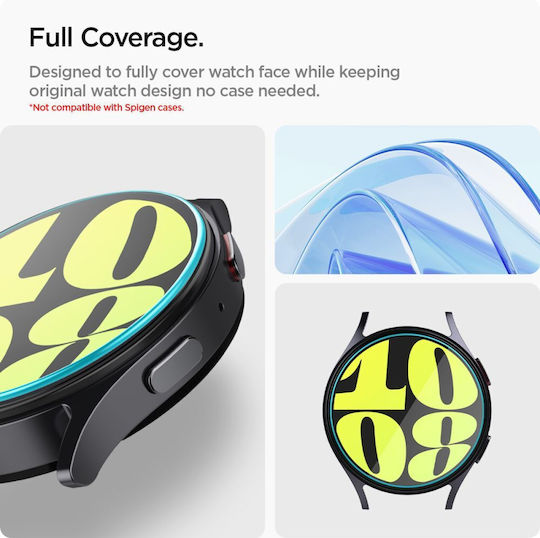 Spigen Glas.tR EZ Fit Gehärtetes Glas für das Galaxy Watch7 40 mm 2Stück AGL08494