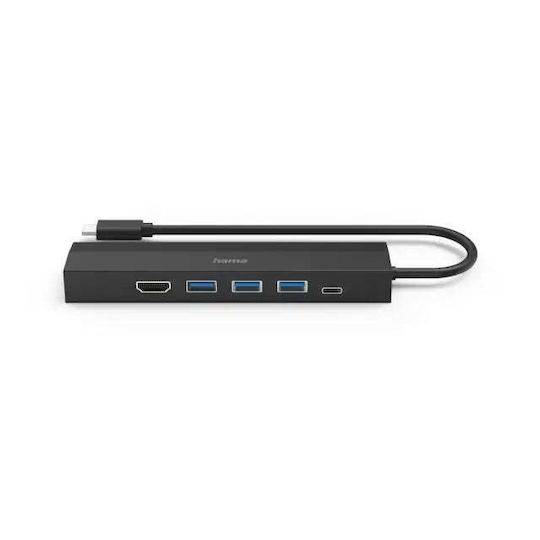 HAMA USB-C Docking Station with HDMI 4K Ethernet Black (00200144)