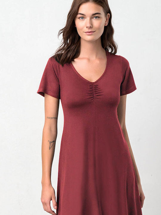 Sommer Damenkleid Burgundisch