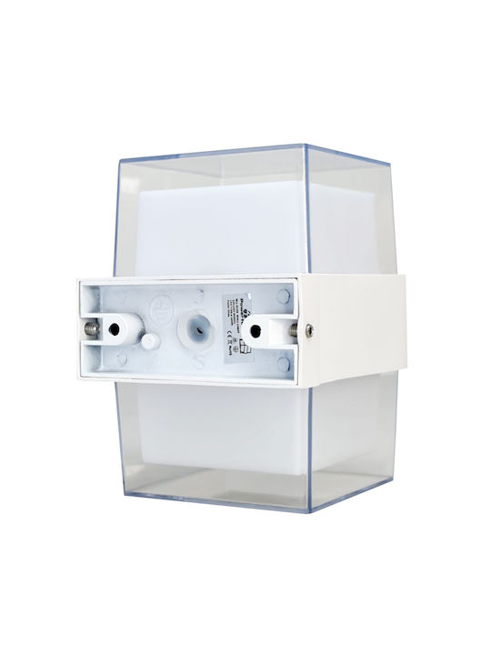 Powertech Επιτοίχια Εξωτερική Πλαφονιέρα LED IP65 14W με Ψυχρό Λευκό Φως 10.5x9.5x13εκ.