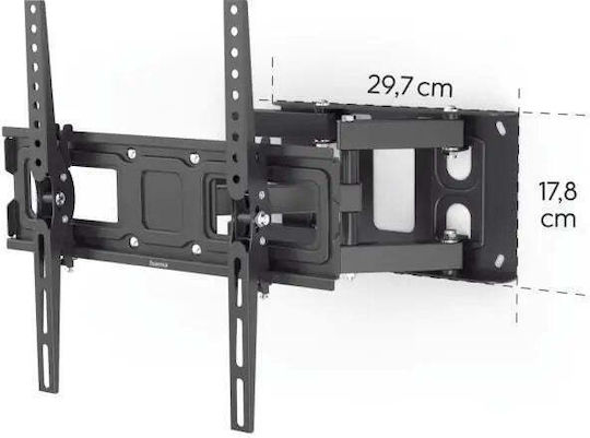 HAMA Fullmotion 00220830 Βάση Τηλεόρασης Τοίχου έως 65" και 40kg Μαύρο