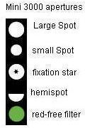 Oftalmoscop Heine Mini3000 cu fibră optică și iluminare LED albastră