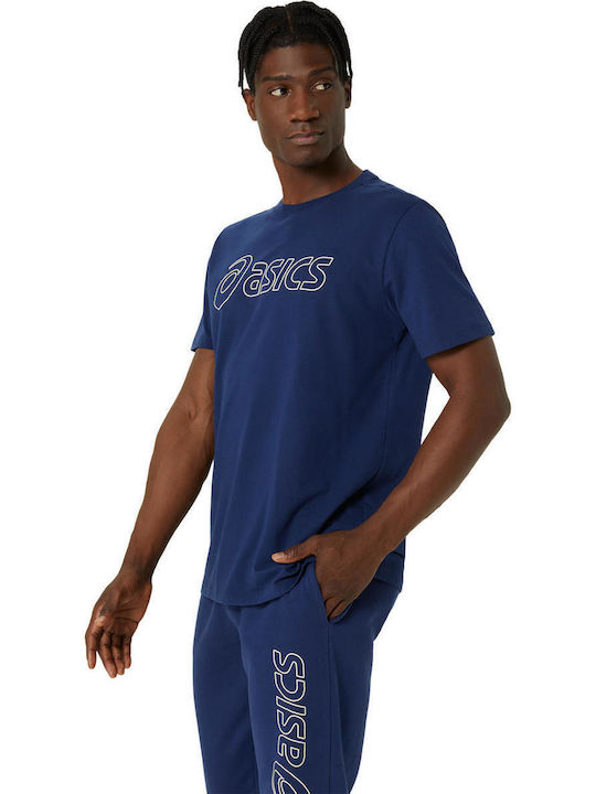 ASICS Men's Short Sleeve T-shirt Navy Blue