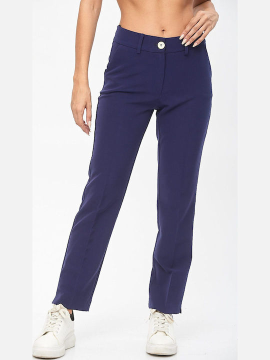 Damen Stoff Hose Blue