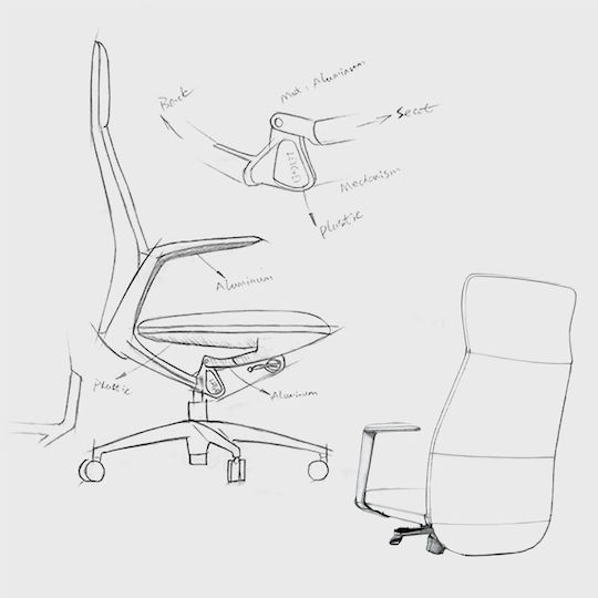 Eureka Ergonomic Erkoc08ow Bürostuhl Weiß