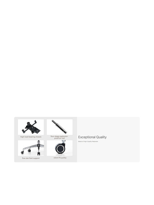 Reclining Office Chair with Fixed Arms White Eureka Ergonomic