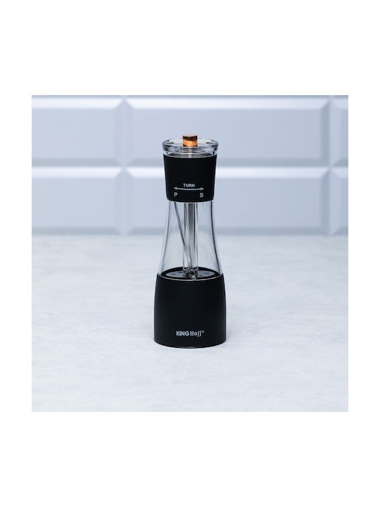 KING Hoff Manual Set Spice Mills 2 in 1 made of Plastic in Black Color 18.8cm 1pcs