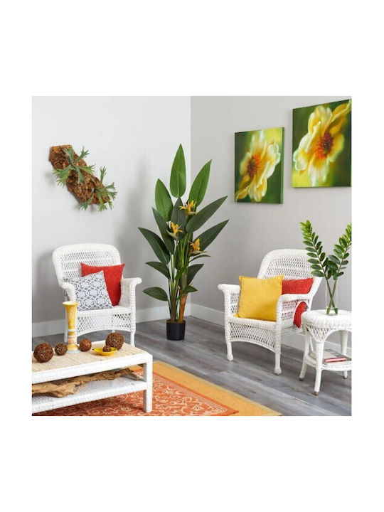 Изкуствено растение в саксия Райска птица Green 110см с LED Gardin