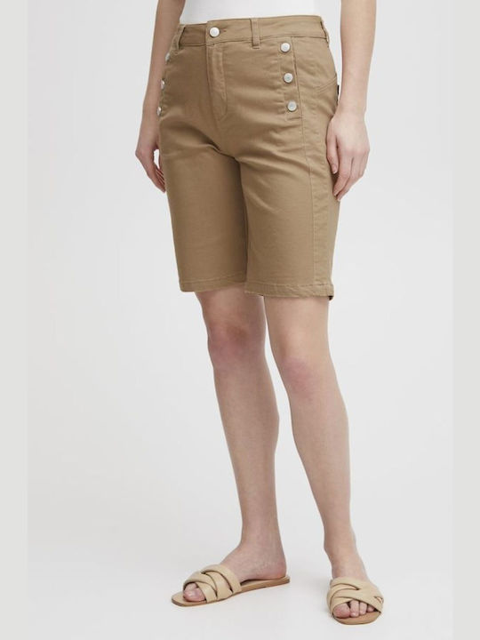 Fransa Women's Shorts Beige