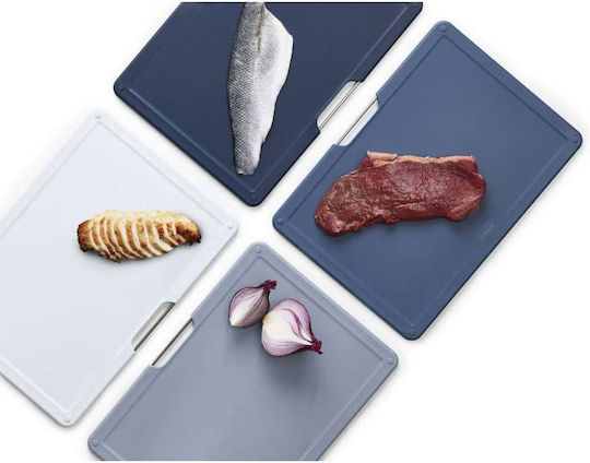Joseph Joseph Rectangular Plastic Chopping Board Set Gray 35.7x26.2cm
