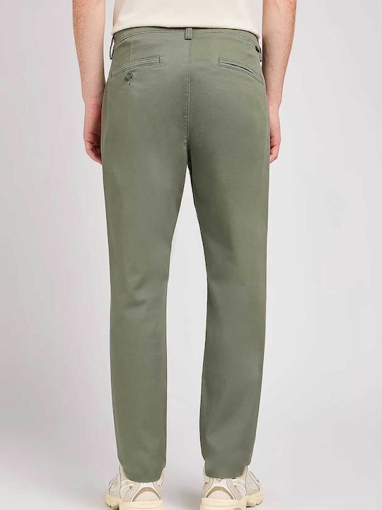 Trousers Chino Elastic in Slim Fit Olive