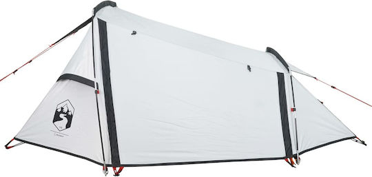 vidaXL Campingzelt Tunnel Weiß für 2 Personen 360x135x105cm