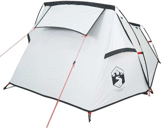 vidaXL Campingzelt Tunnel Weiß für 2 Personen 360x135x105cm