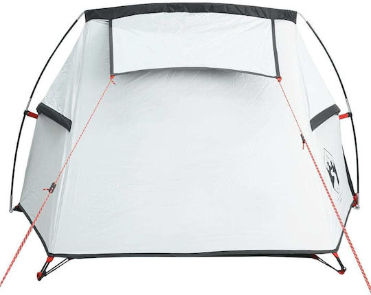 vidaXL Campingzelt Tunnel Weiß für 2 Personen 360x135x105cm