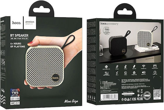 Hoco HC22 Auspicious Bluetooth-Lautsprecher 5W mit Radio und Akkulaufzeit bis zu 4 Stunden Weiß