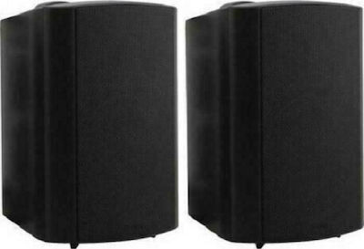 Tele Passive Wall-mounted Speakers 60W (Pair) 9.5x10x14.5cm Black