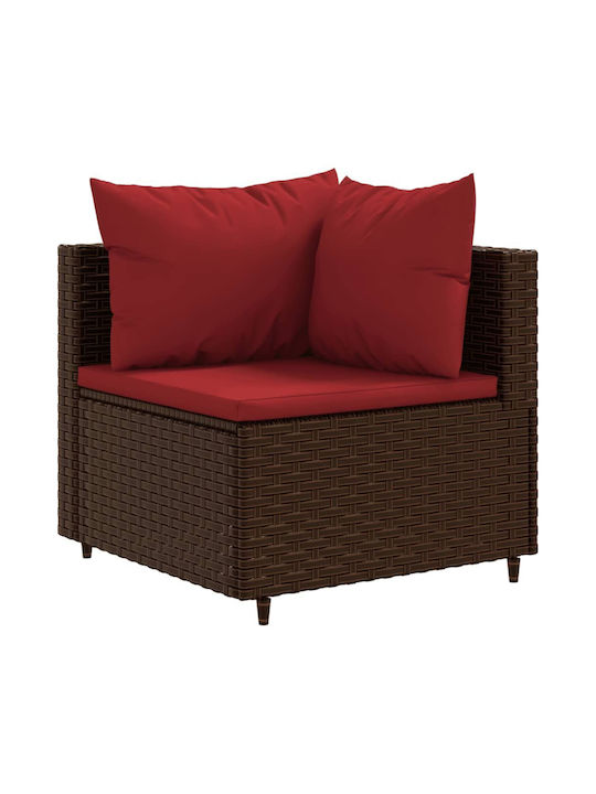 Canapea De Colț Pentru Exterior Din Rattan Cu Perne 55x55x57.5cm