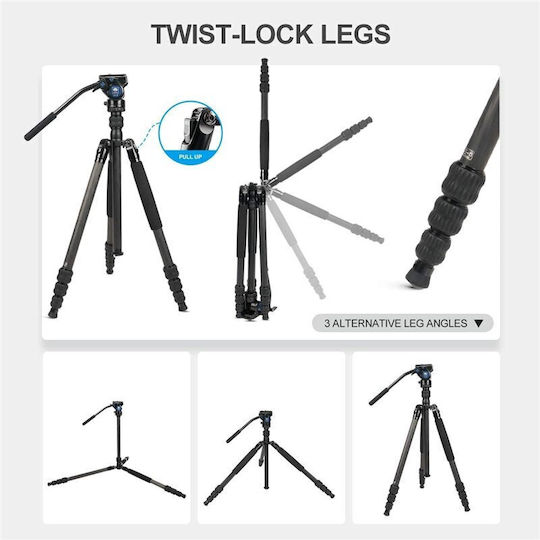 Sirui Traveler VC Carbon Tripod / Monopod with Video Head VA-5 Video Tripod