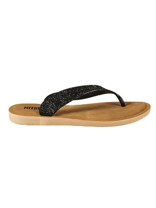 Mitsuko Women's Flip Flops Black