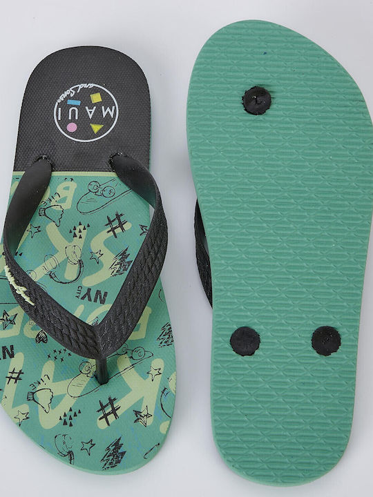 Maui & Sons Kinder Flip Flops Grün