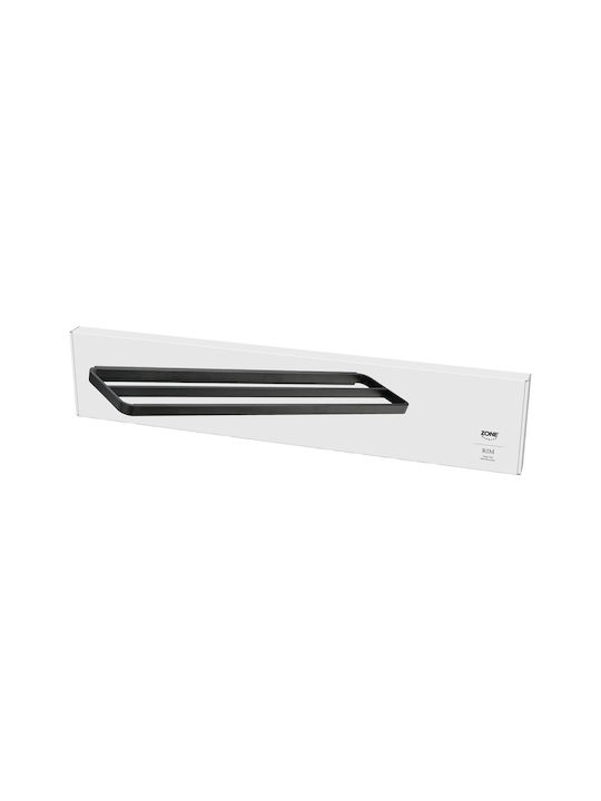 Zone Denmark Ράγα Μπάνιου Διπλή Επιτοίχια ​70x2.5cm Μαύρη