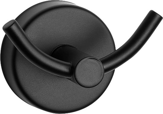 Kapitan Cârlig De Baie Simplu Cu Șuruburi 4.5x4.5cm Inox Negru