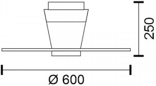 Spot Light Ανεμιστήρας Οροφής 60cm με Φως Λευκός