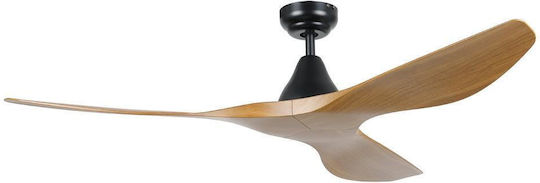 Eglo Portsea Ανεμιστήρας Οροφής 132cm με Φως Καφέ / Μαύρος