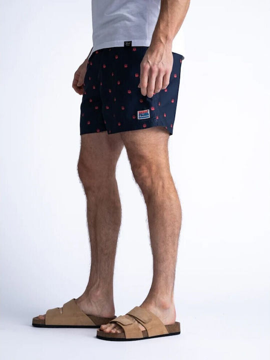 Men's Swimwear Shorts Blue with Patterns
