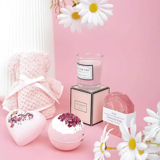Set Cadou Spa pentru Femei Pachet de Îngrijire a Băii Roz