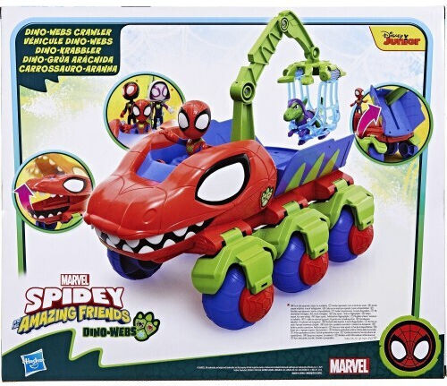 Hasbro Marvel Spidey And His Amazing Friends Dino Webs Crawler Vehicle for Ages 3 Plus