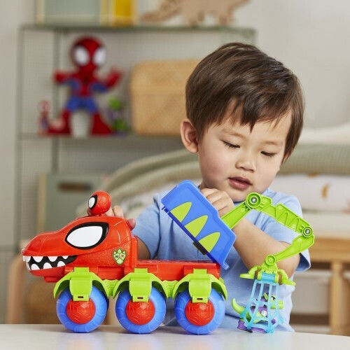 Hasbro Marvel Spidey And His Amazing Friends Dino Webs Crawler Vehicle for Ages 3 Plus