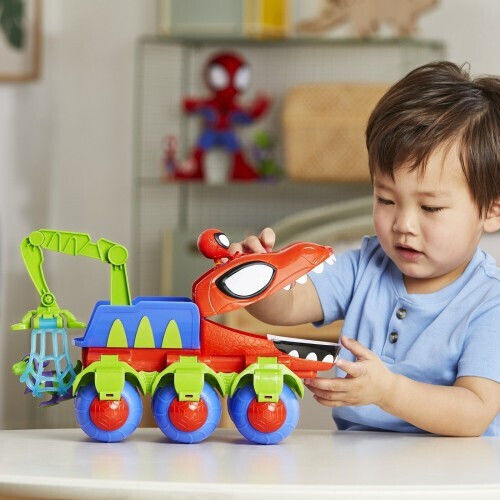 Hasbro Marvel Spidey And His Amazing Friends Dino Webs Crawler Vehicle for Ages 3 Plus