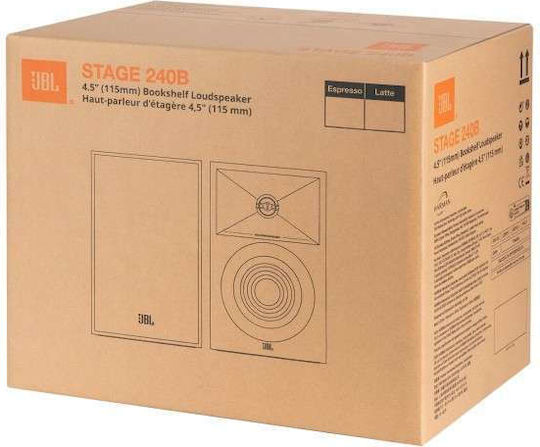 JBL Stage 240B Ζεύγος Ηχείων Hi-Fi Βιβλιοθήκης 125W 2 Δρόμων Π17.5xΒ21.7xΥ27.2εκ. Λευκό