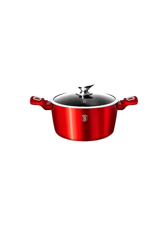 Berlinger Haus Metallic Line Deep Pot made of Aluminum 2.2lt / 20cm Burgundy
