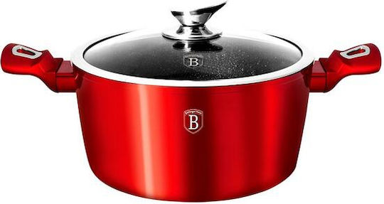 Berlinger Haus Metallic Line Βαθιά Κατσαρόλα από Αλουμίνιο 2.2lt / 20cm Burgundy