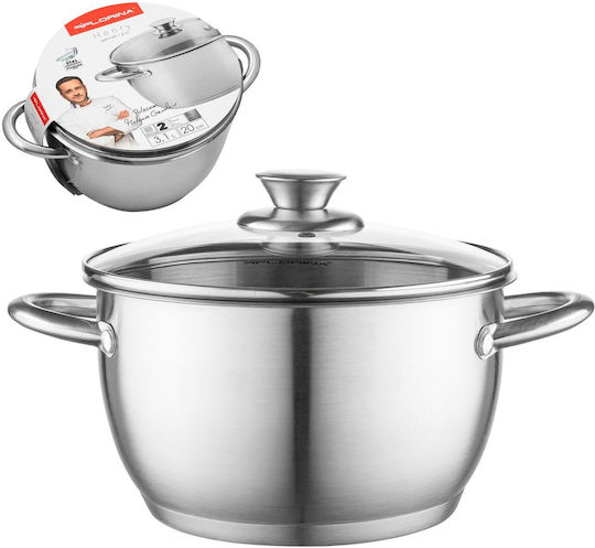 Florina Дълбока Неръждаема Тенджера 3.3л / 20см